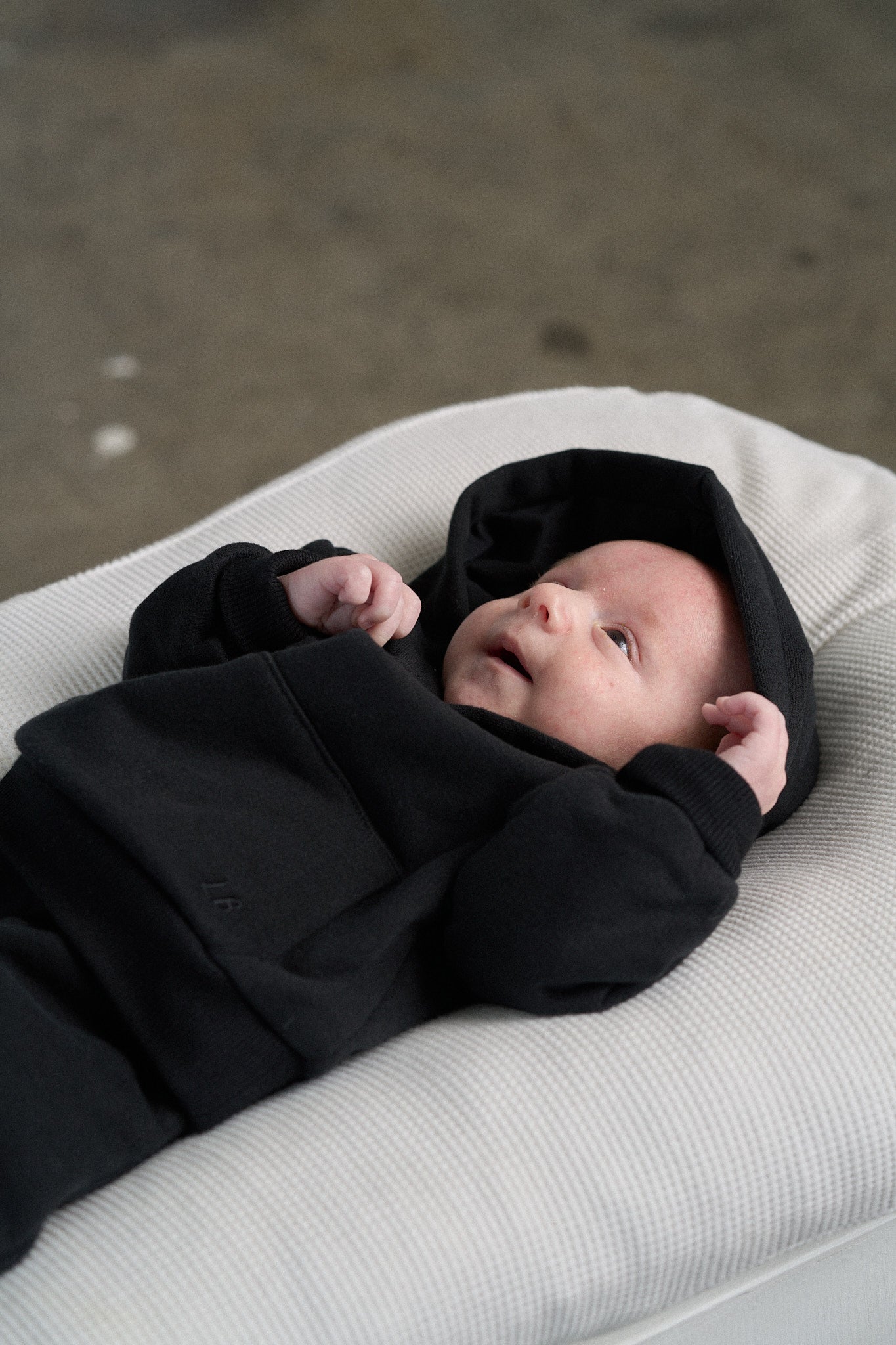 Baby Elevated Hoodie - Black - Little Bipsy