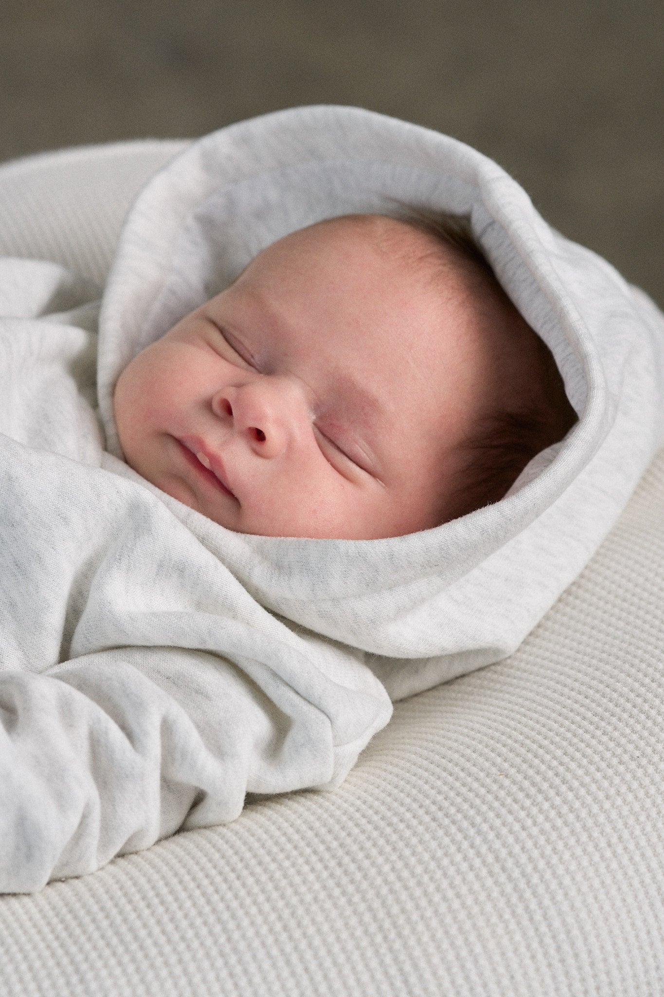 Baby Elevated Hoodie - Light Heather Grey - Little Bipsy