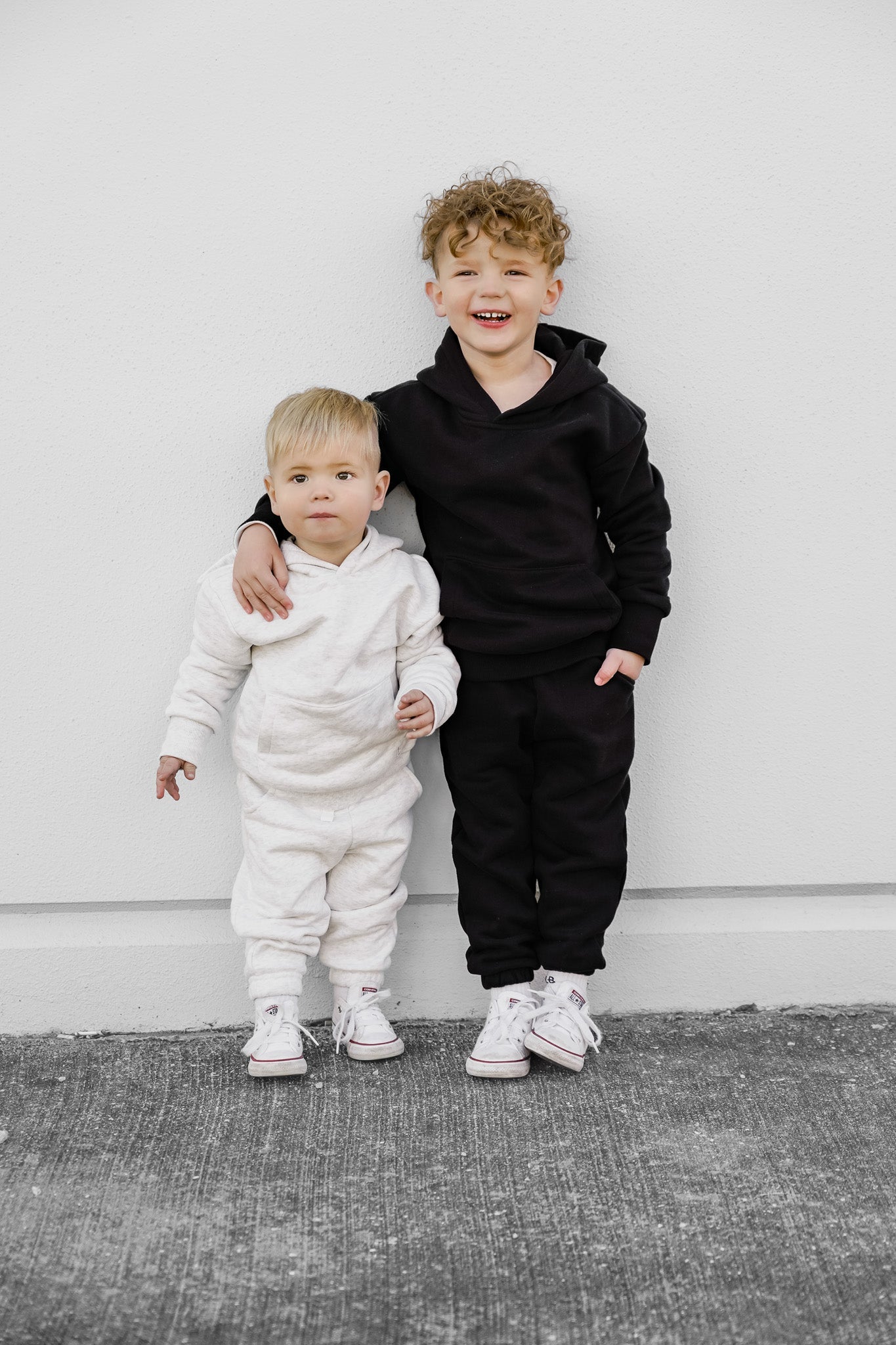 Baby Elevated Hoodie - Light Heather Grey - Little Bipsy