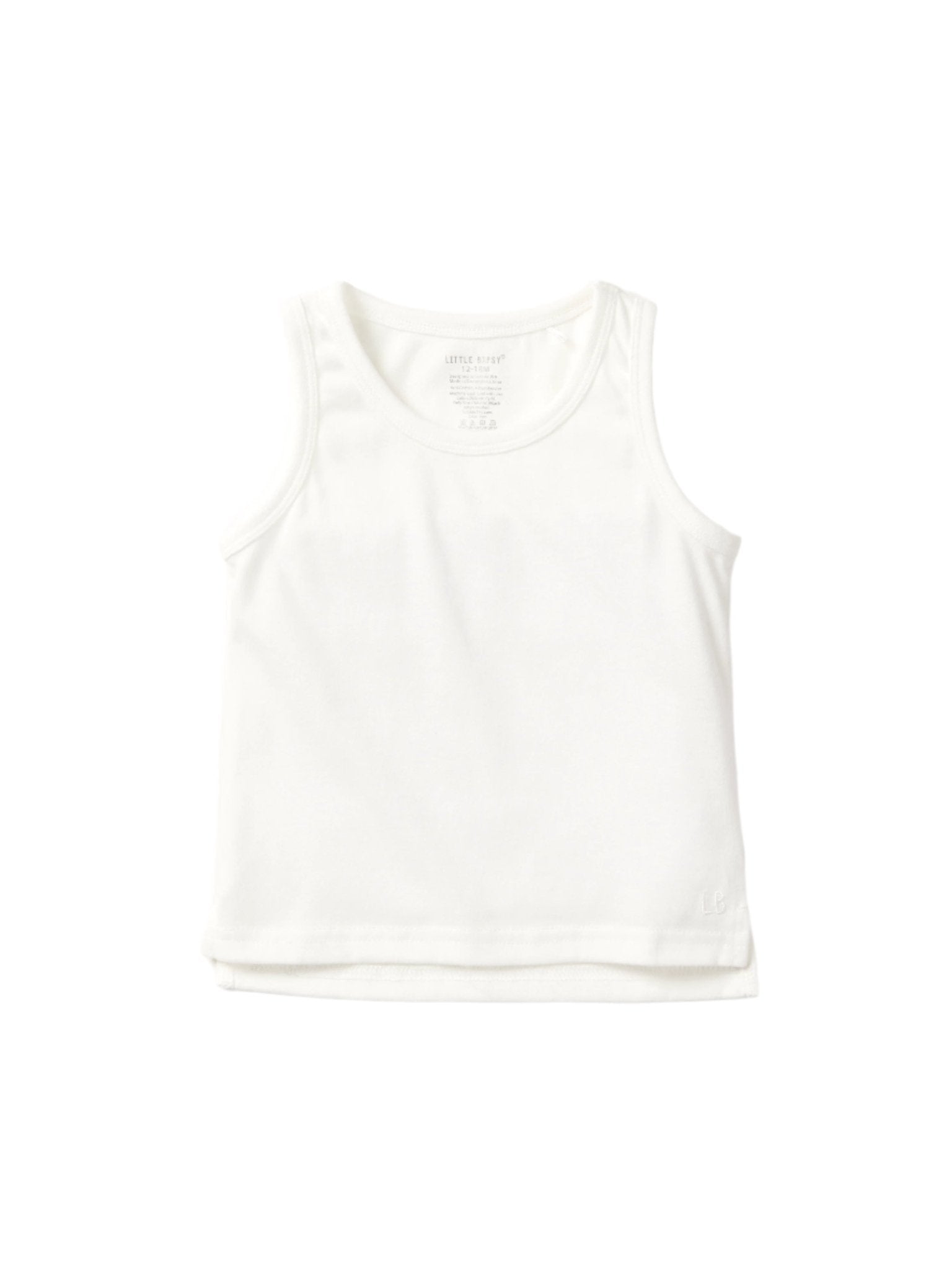 Baby Elevated Tank - White - Little Bipsy