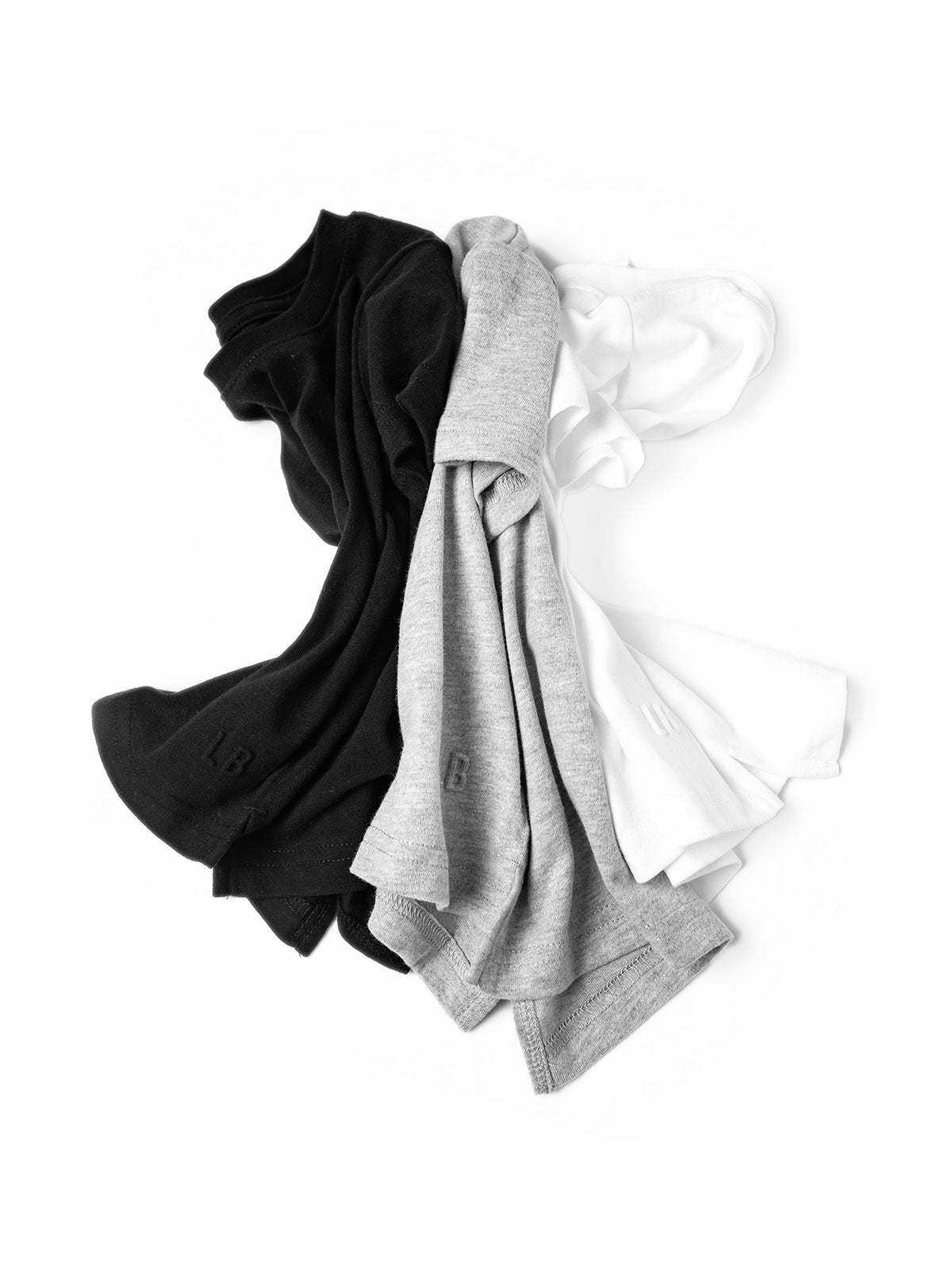 Baby Elevated Tee 3 - Pack - Monochrome - Little Bipsy