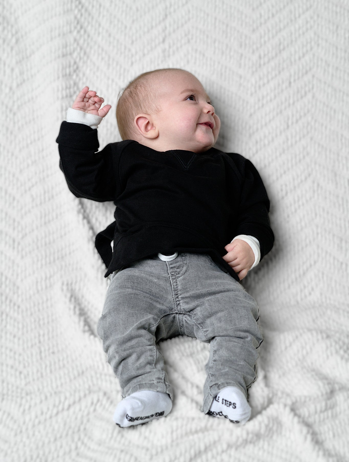 Baby Grey Wash Denim - Little Bipsy