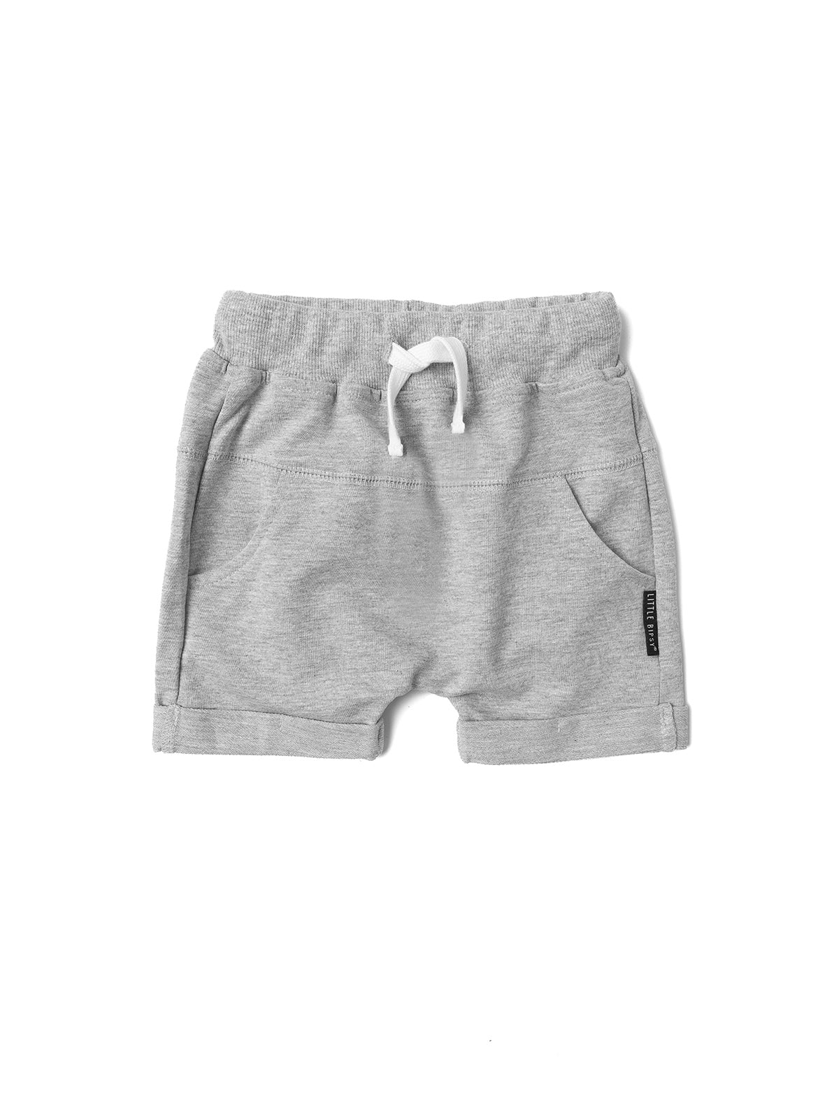 Kids Harem Shorts - Light Grey - Little Bipsy
