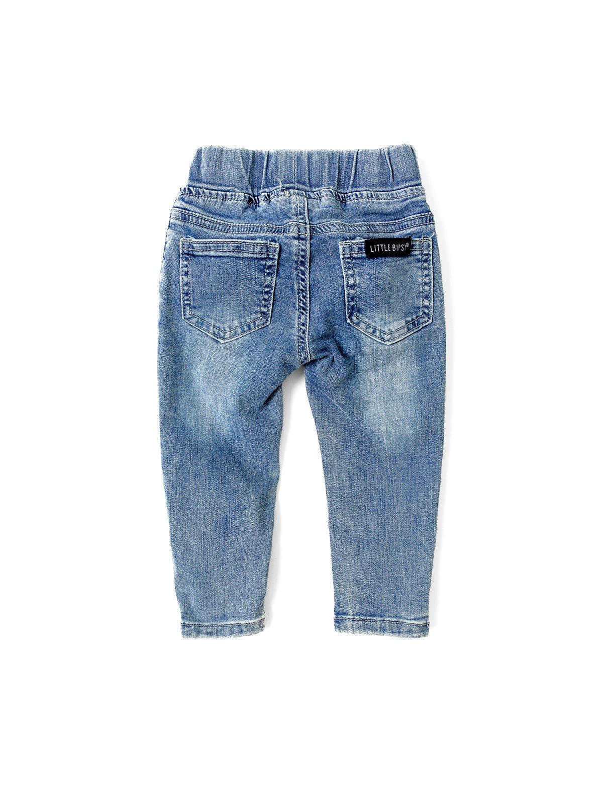 Baby Light Wash Distressed Denim - Little Bipsy