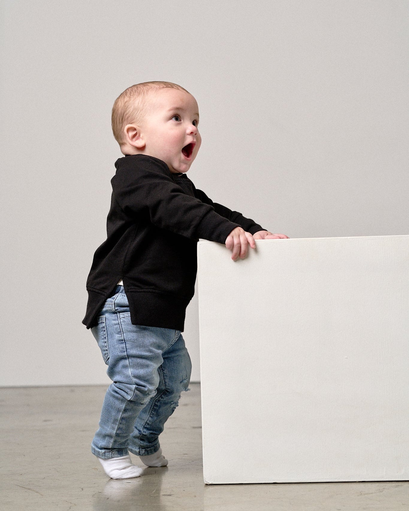 Baby Pullover - Black - Little Bipsy