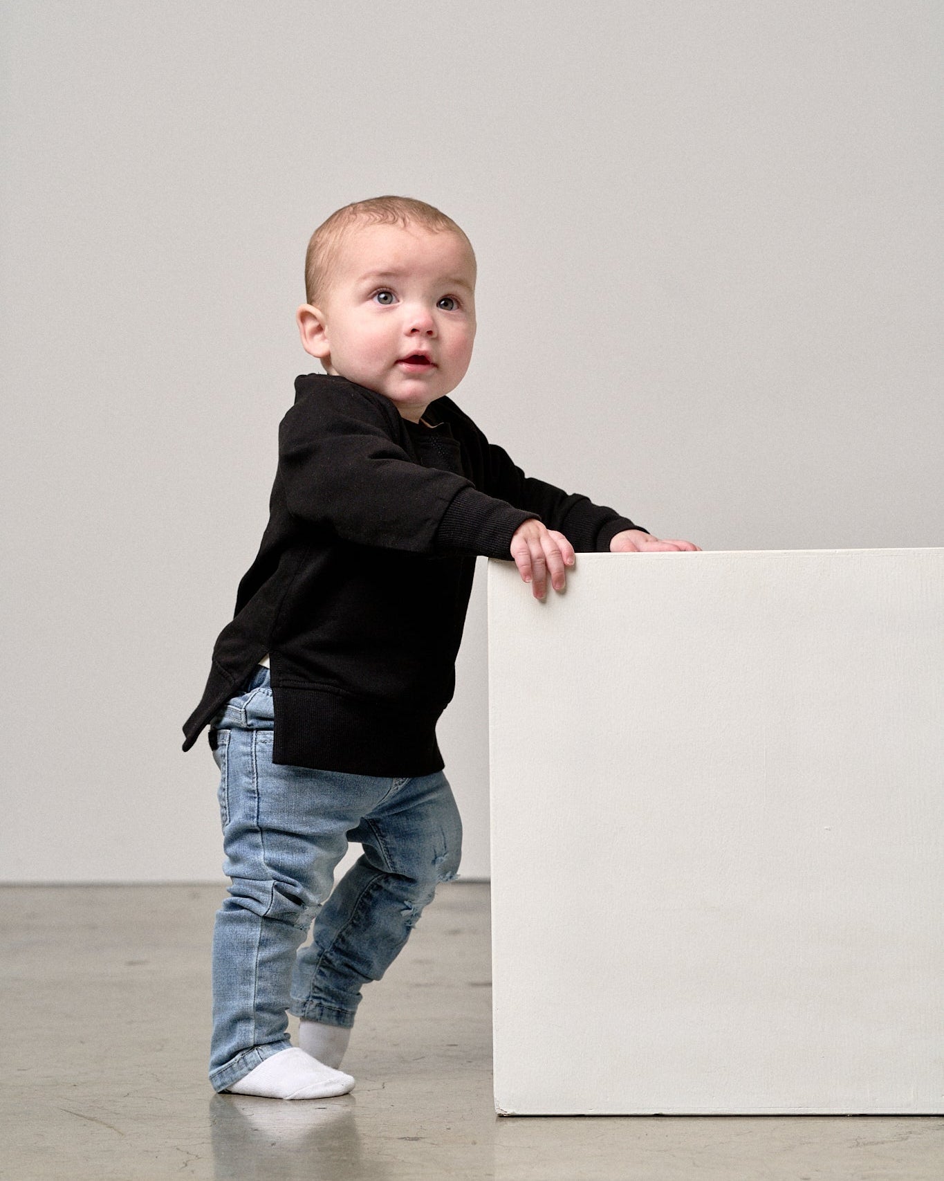 Baby Pullover - Black - Little Bipsy