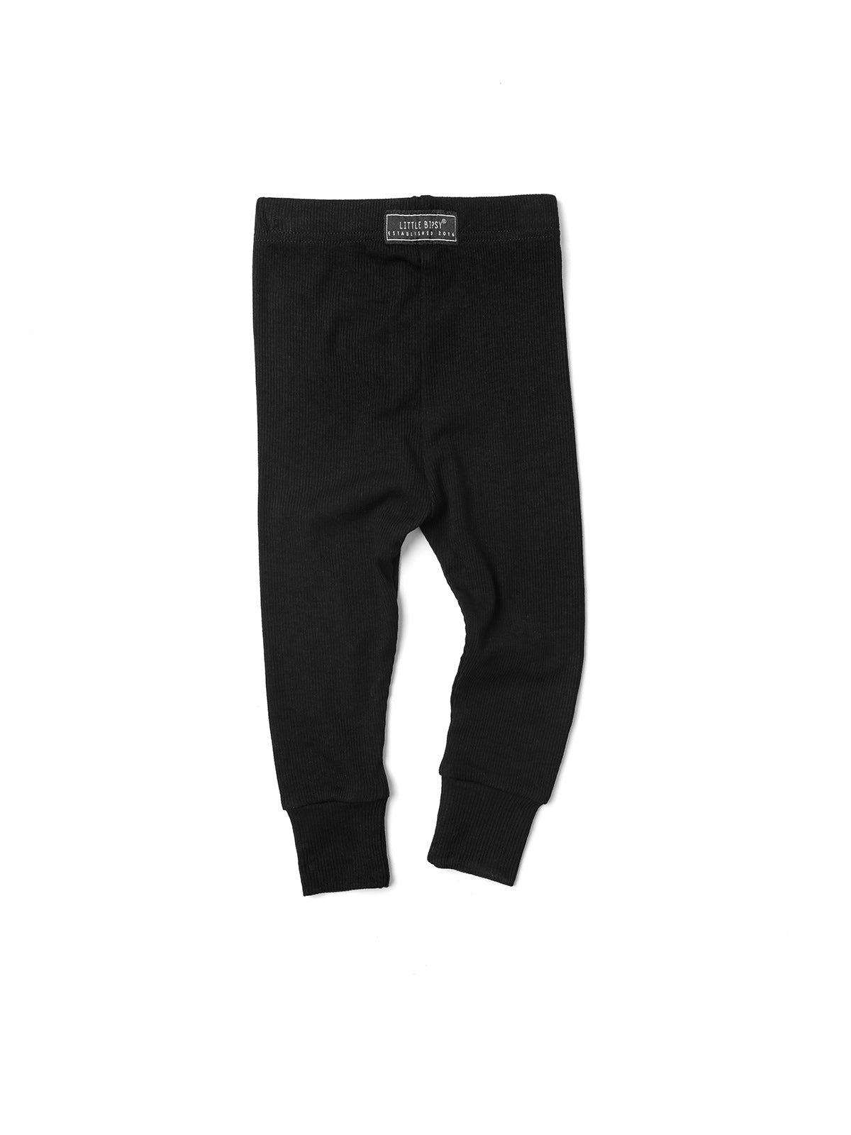 Baby Ribbed Legging - Black - Little Bipsy