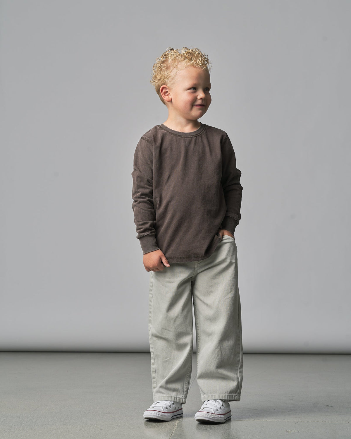 Baggy Jeans - Grey Wash - Little Bipsy