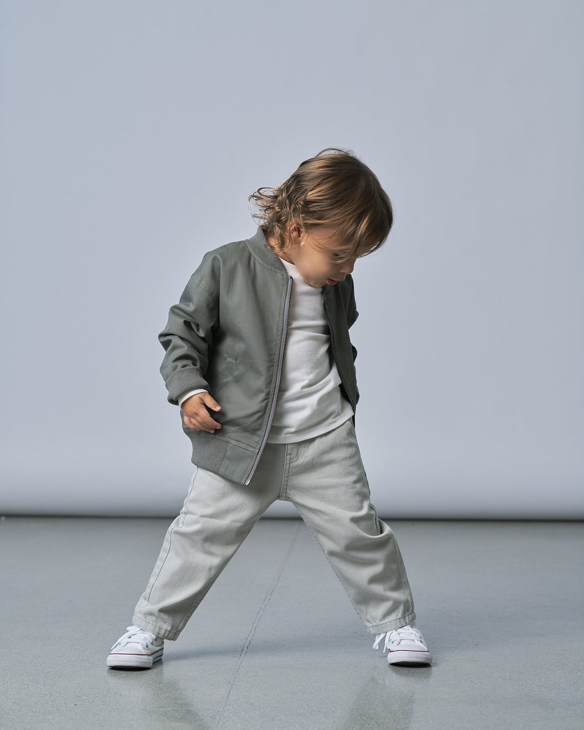 Baggy Jeans - Grey Wash - Little Bipsy