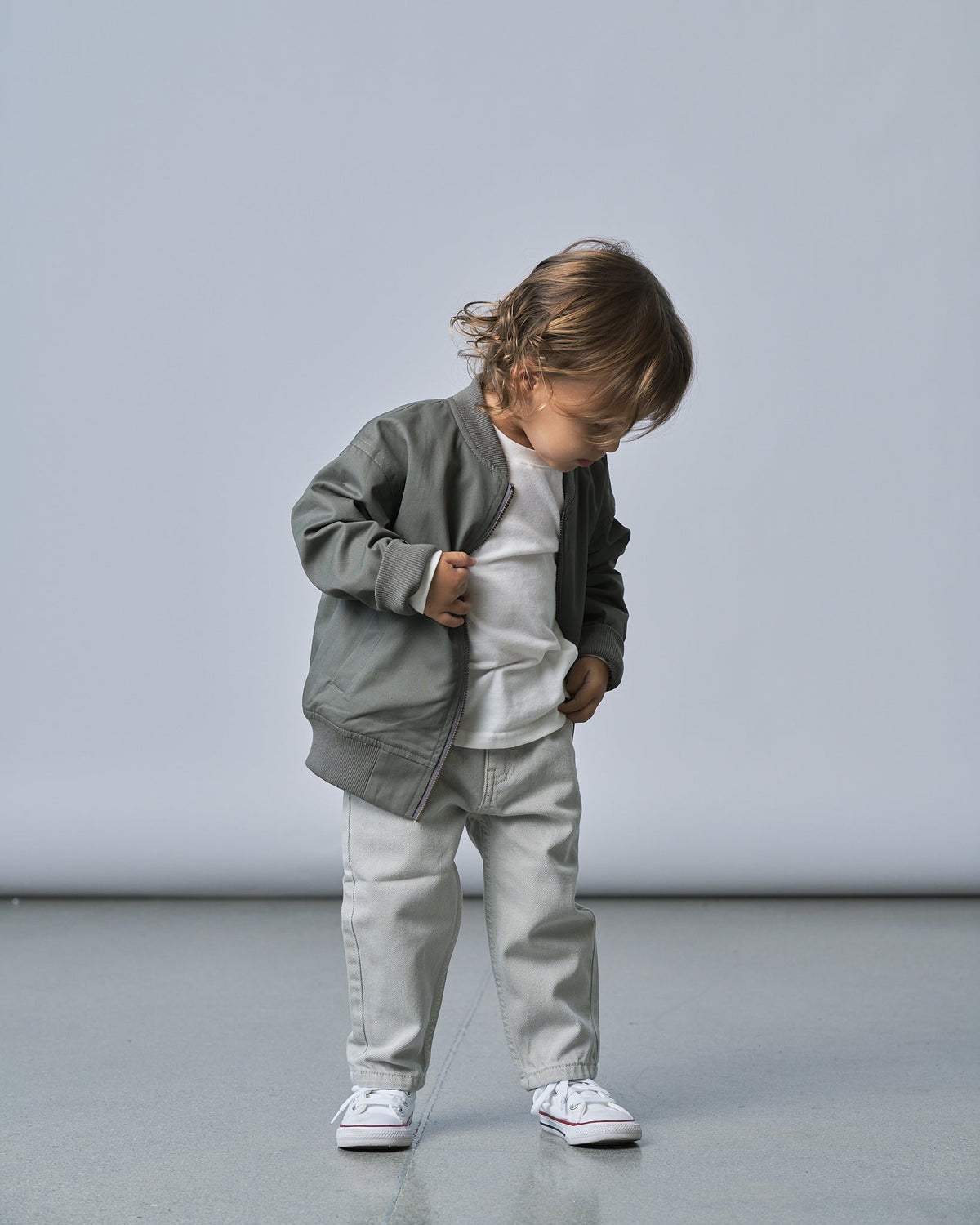 Baggy Jeans - Grey Wash - Little Bipsy