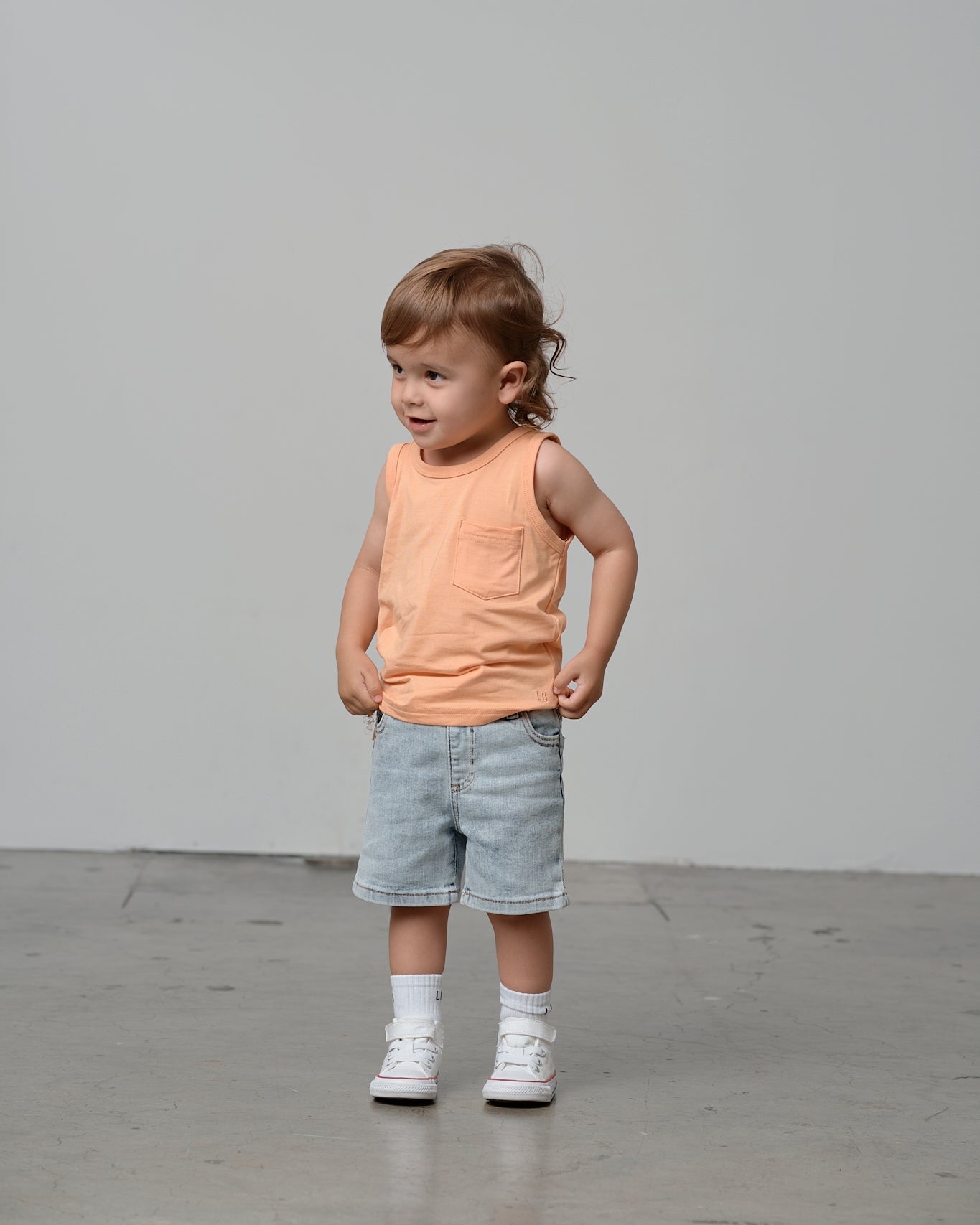 Bamboo Pocket Tank - Melon - Little Bipsy