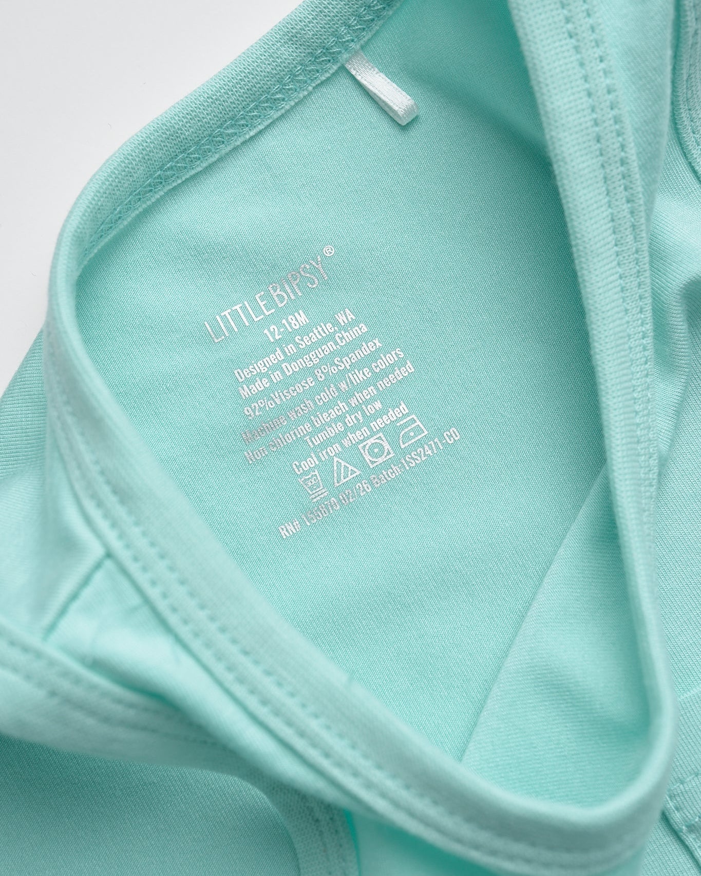 Bamboo Pocket Tank - Mint - Little Bipsy