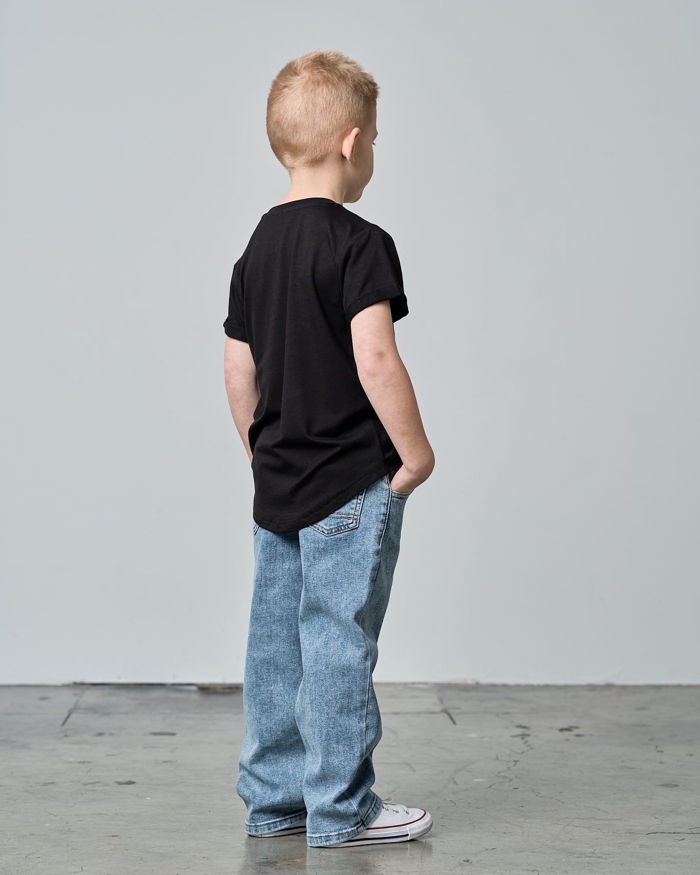 Bamboo Pocket Tee - Black - Little Bipsy