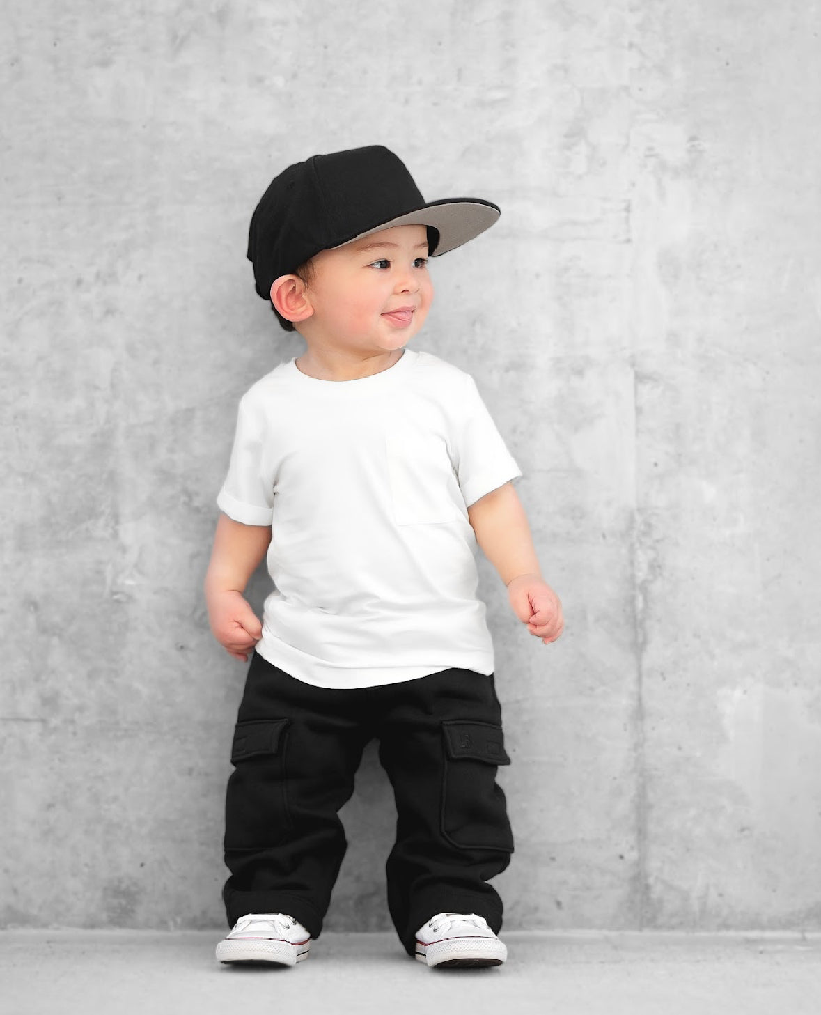 Bamboo Pocket Tee - Off White - Little Bipsy