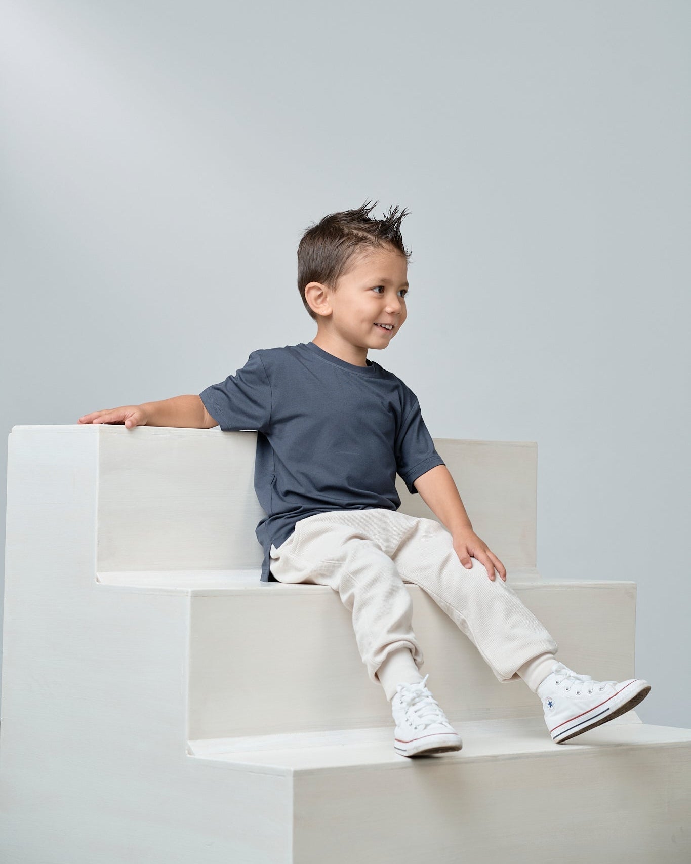 Bamboo Tee - Blue - Little Bipsy