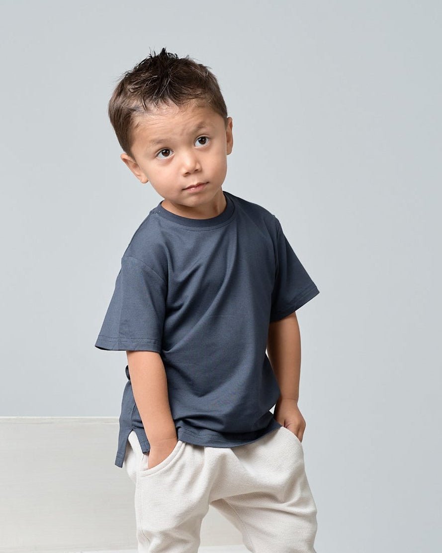 Bamboo Tee - Blue - Little Bipsy
