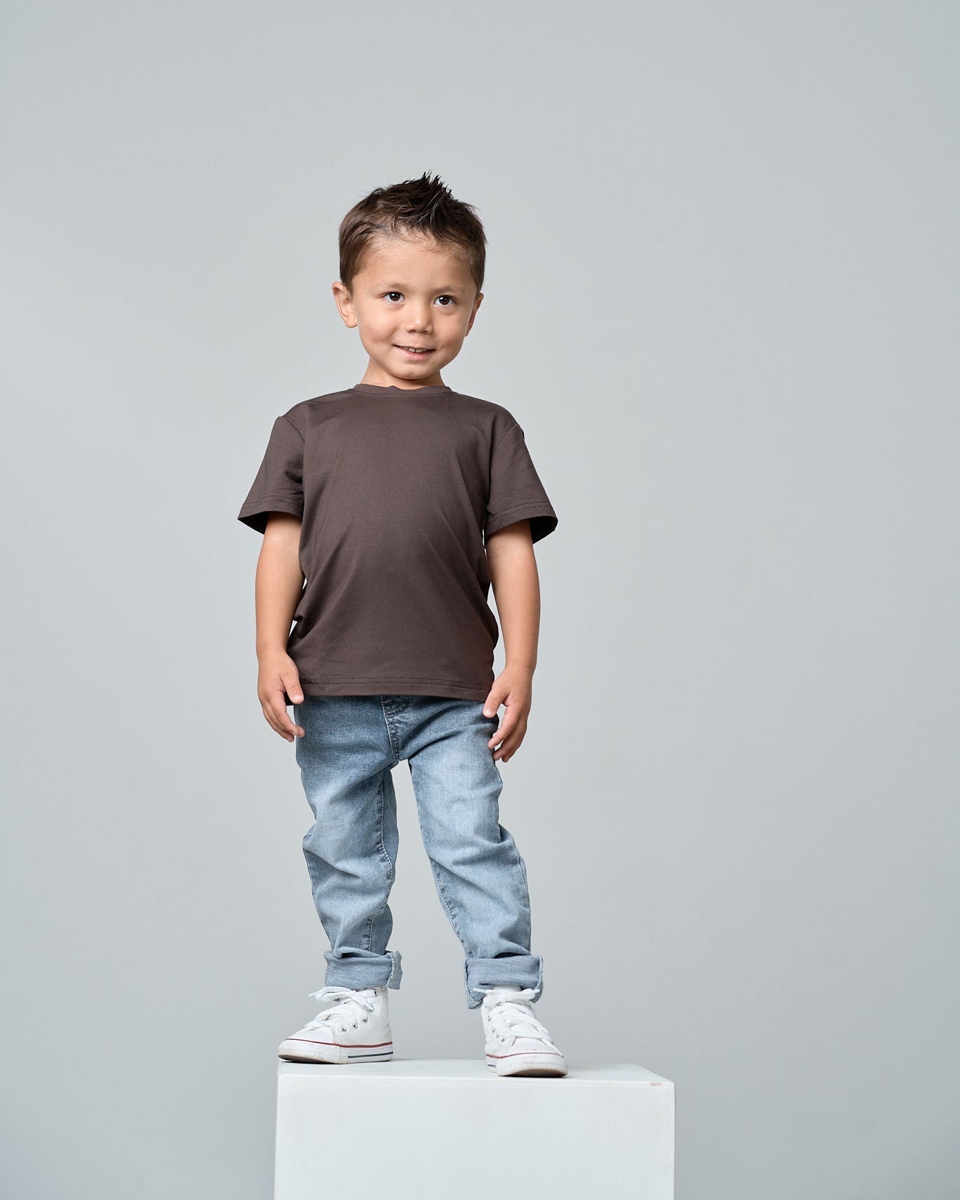 Bamboo Tee - Brown - Little Bipsy