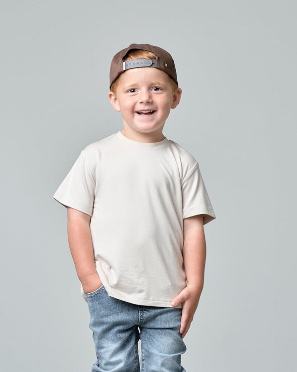 Bamboo Tee - Cream - Little Bipsy