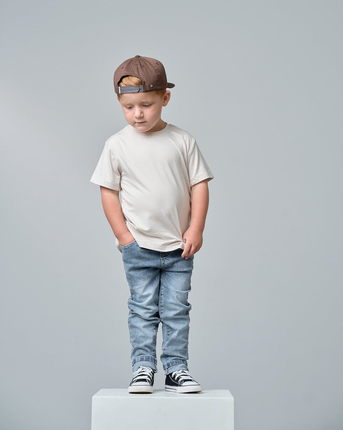 Bamboo Tee - Cream - Little Bipsy