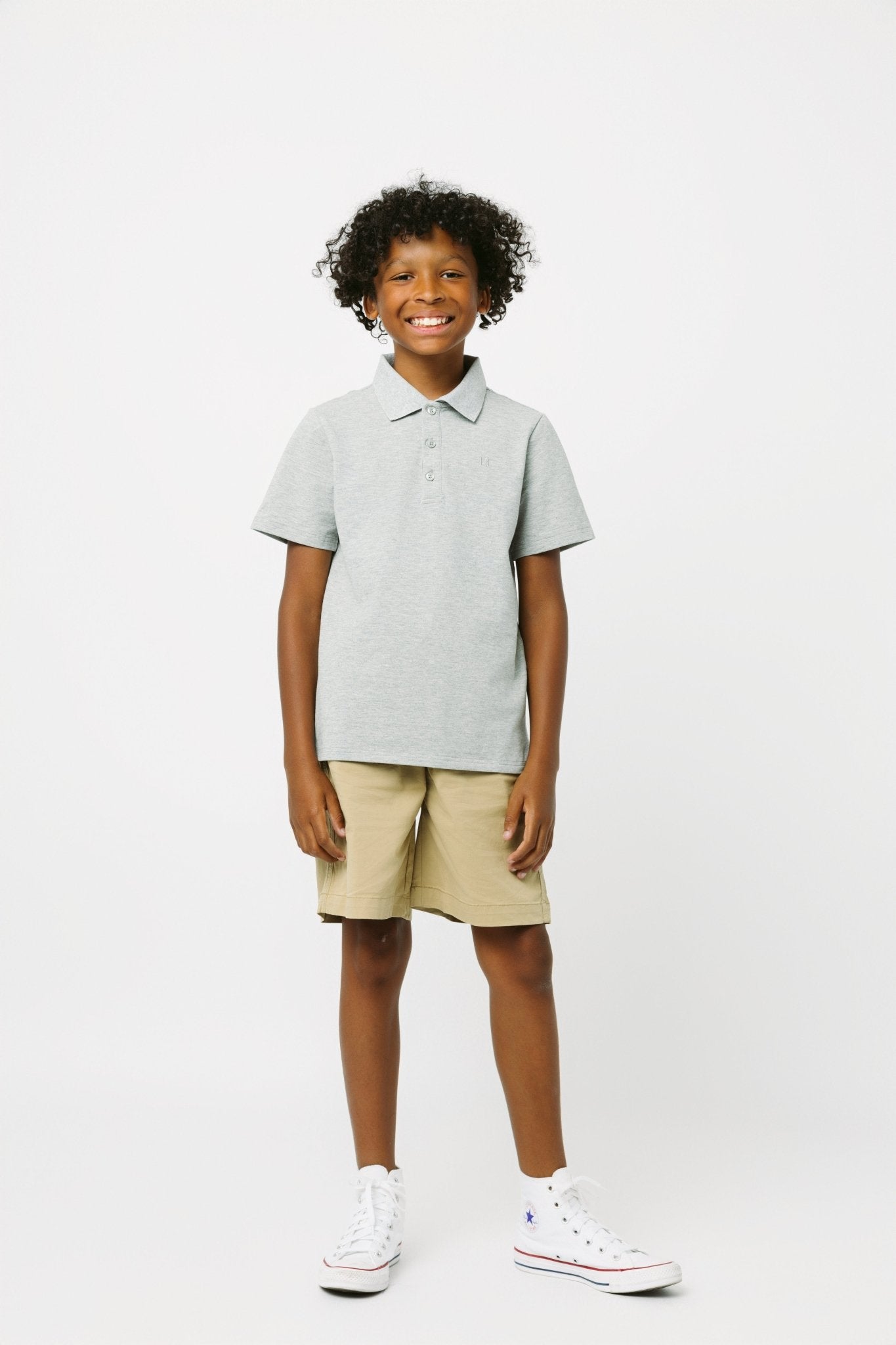 Kids Basic Chino Shorts - Tan - Little Bipsy