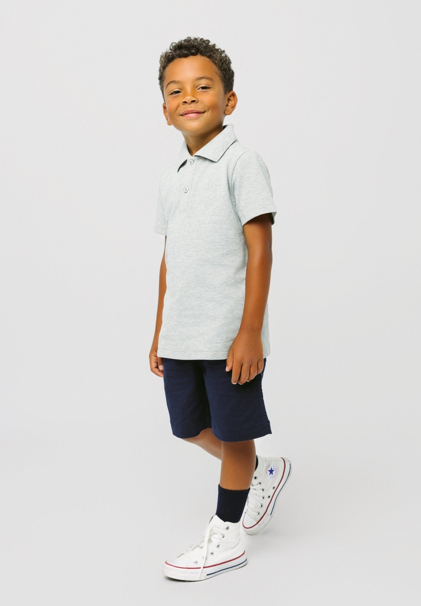 Boys Basic Chino Shorts - Navy Blue