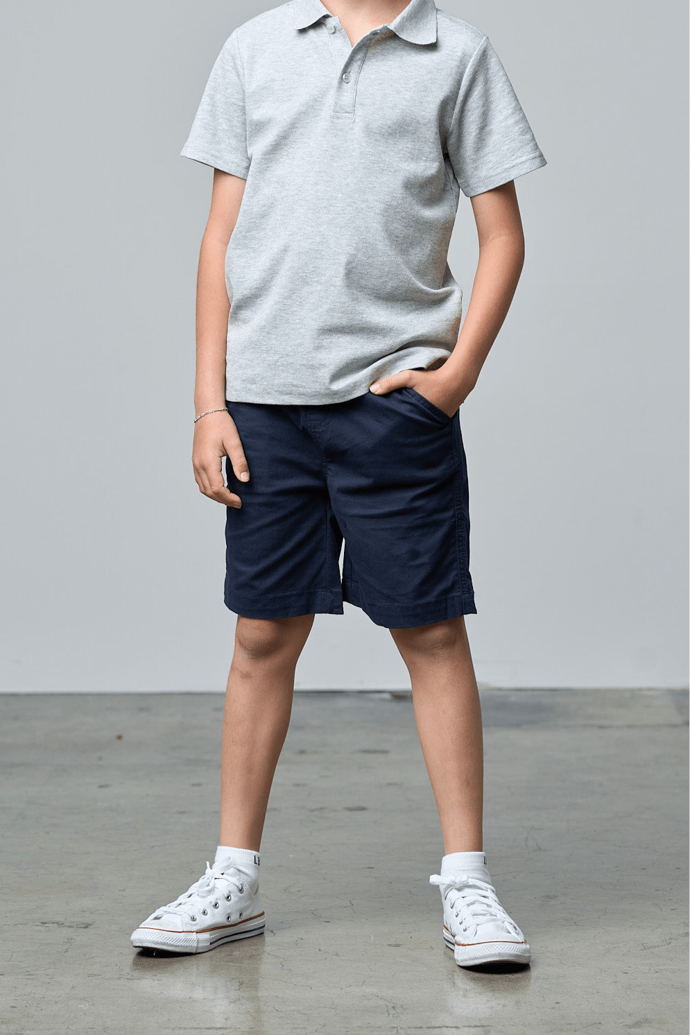 Basic Chino Short - Navy - Little Bipsy