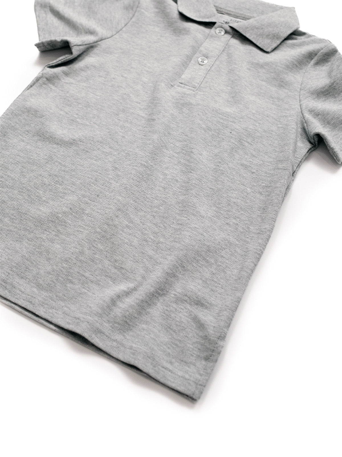 Basic Short Sleeve Polo Shirt - Grey - Little Bipsy