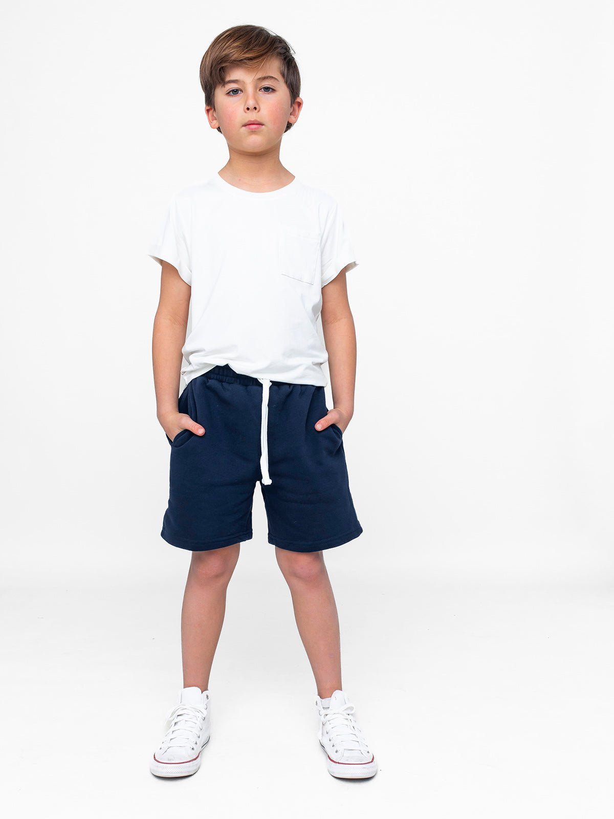 Basic Sweatshort - Navy - Little Bipsy
