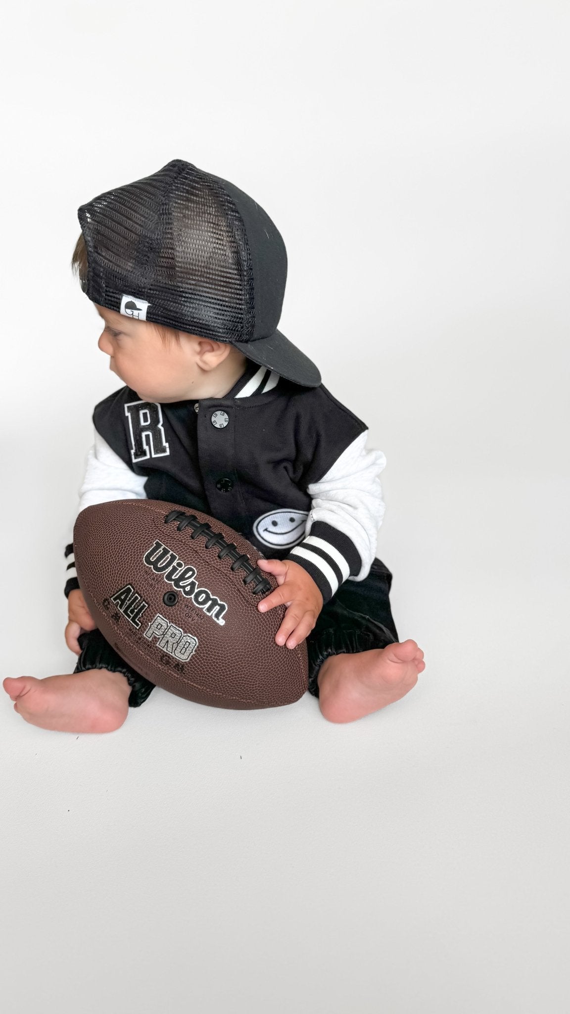 Black Varsity Letter Patch - Little Bipsy