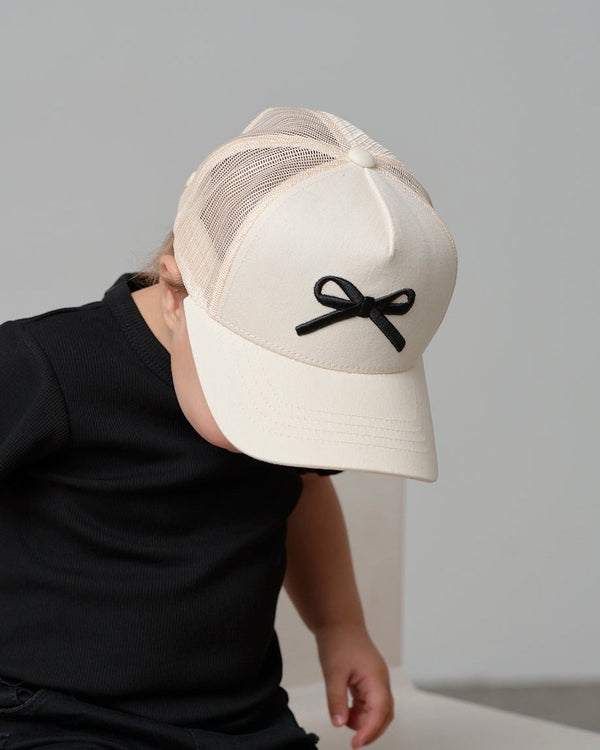 Bow Baseball Hat - Vanilla - Little Bipsy