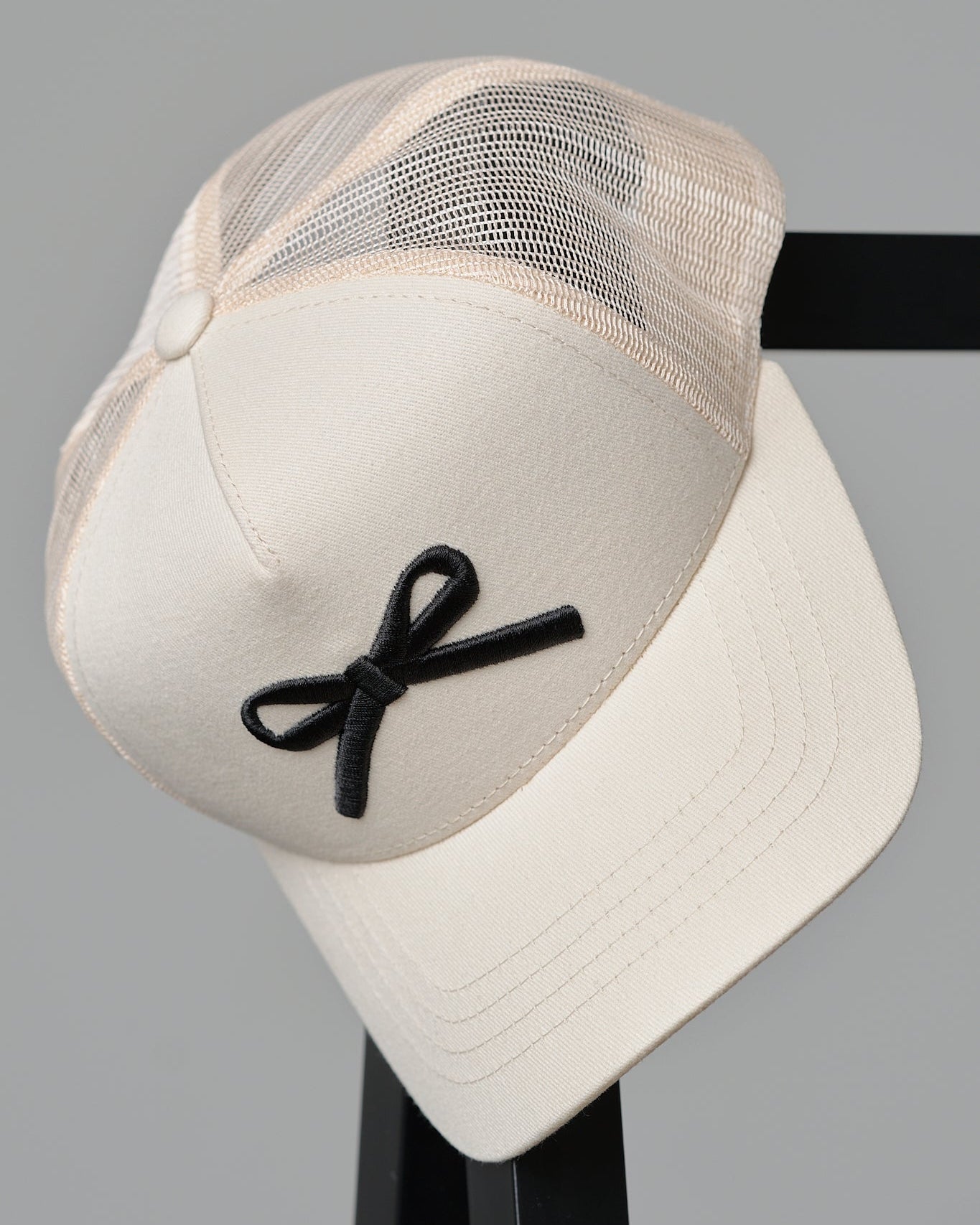 Bow Baseball Hat - Vanilla - Little Bipsy
