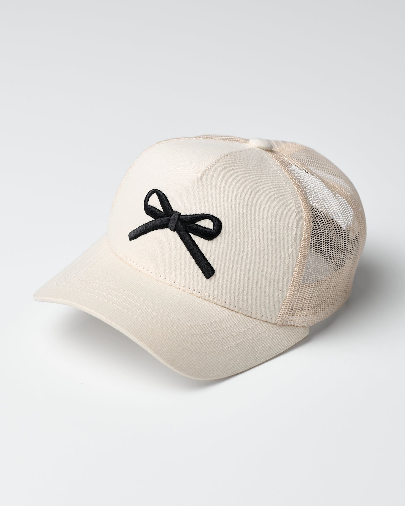 Bow Baseball Hat - Vanilla - Little Bipsy