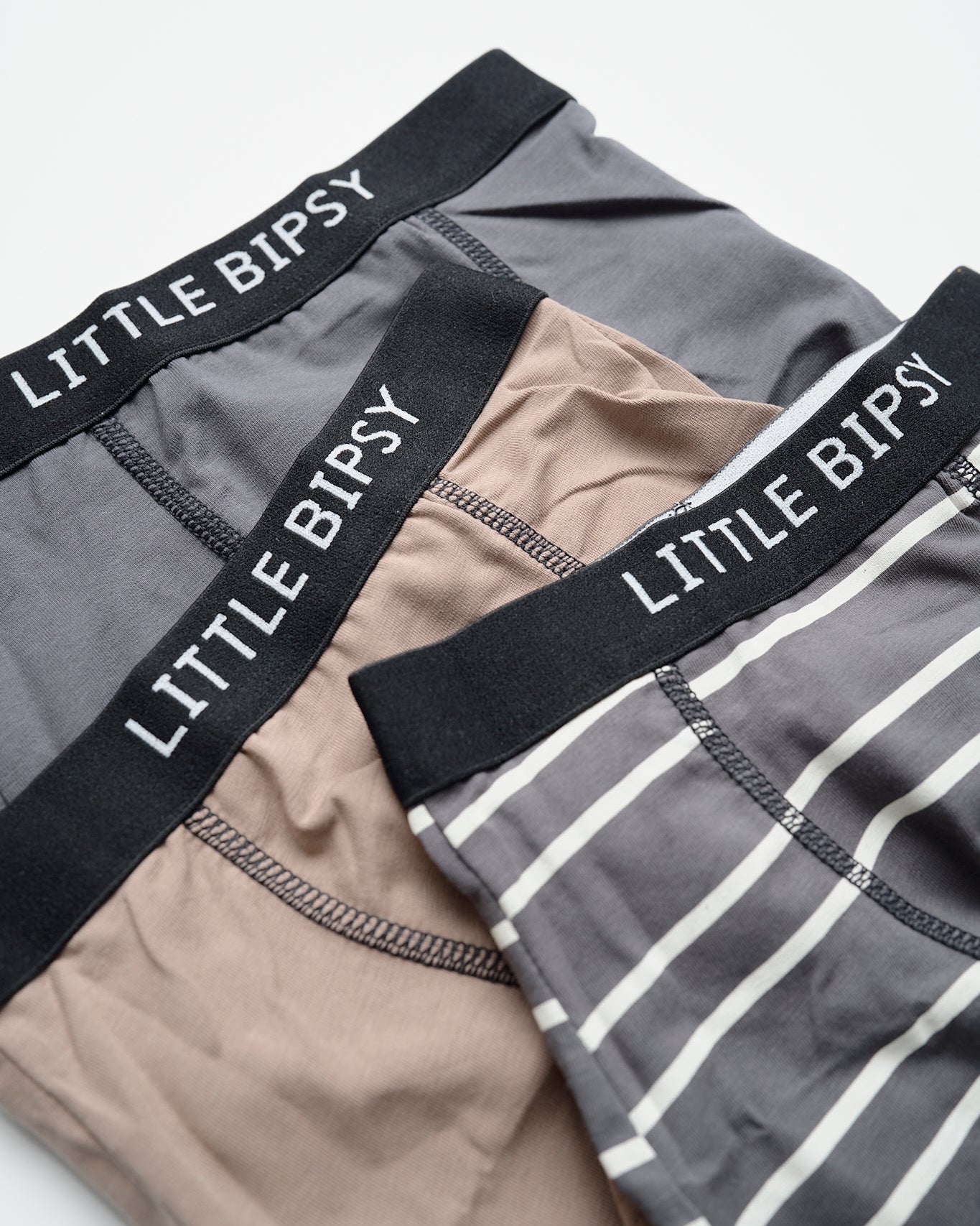 Boxer Brief 3-Pack - Iron Stripe Mix - Little Bipsy