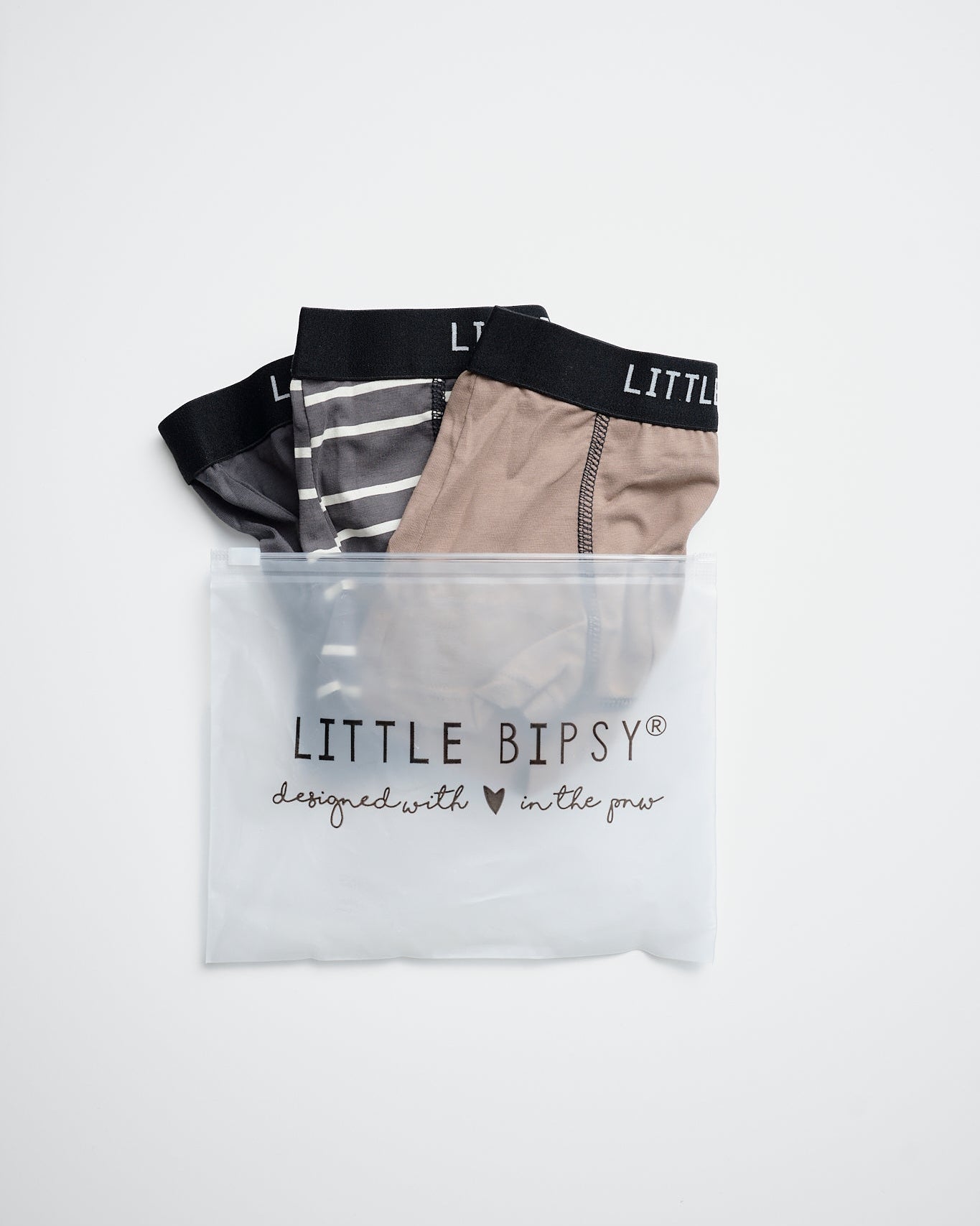 Boxer Brief 3-Pack - Iron Stripe Mix - Little Bipsy