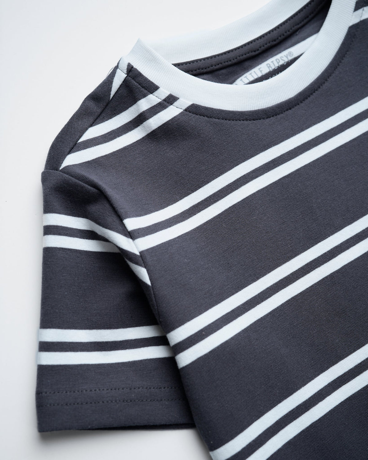 Boxy Tee - Iron Stripe - Little Bipsy