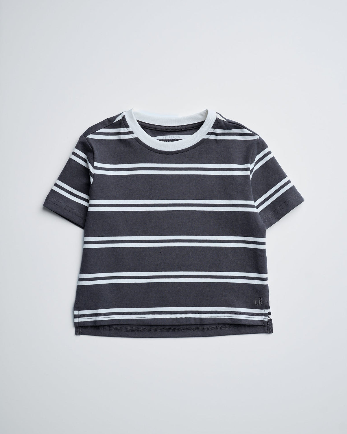 Boxy Tee - Iron Stripe - Little Bipsy