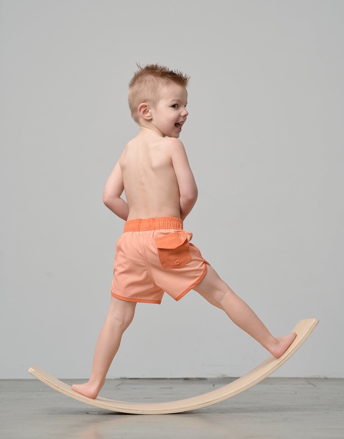 Boy's Swim Short - Melon - Little Bipsy