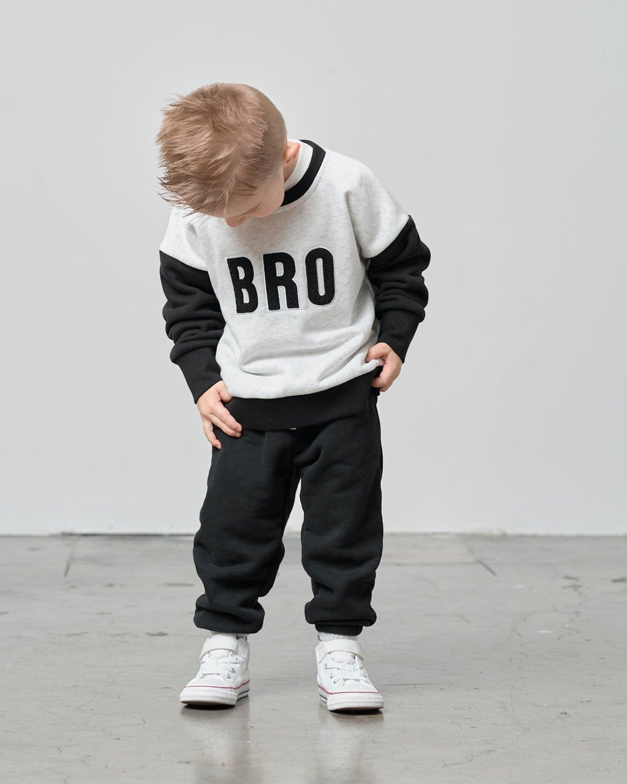 Bro Elevated Crewneck - Black - Little Bipsy