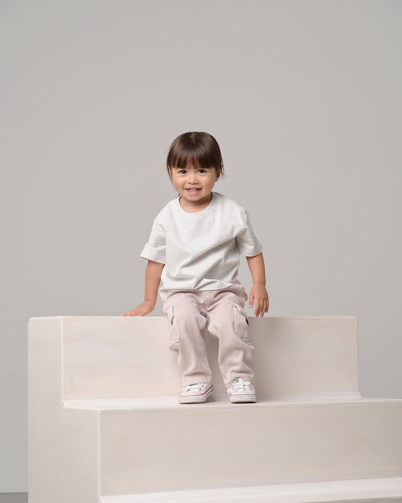 Cargo Denim Straight Leg - Purple Wash - Little Bipsy