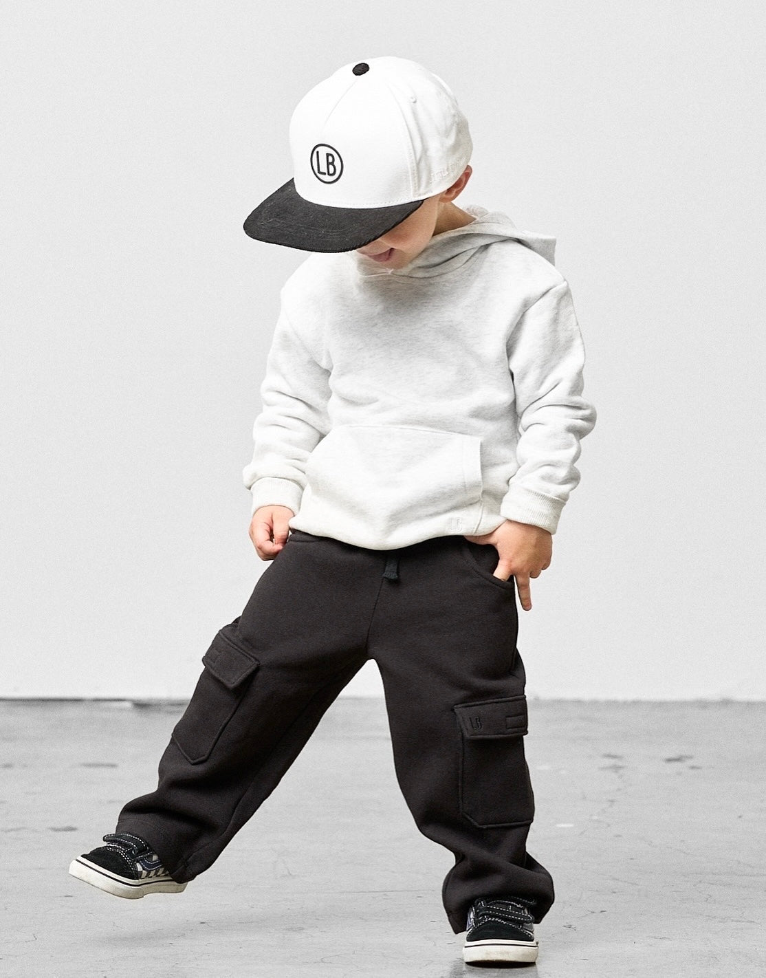 Cargo Sweatpant - Black - Little Bipsy