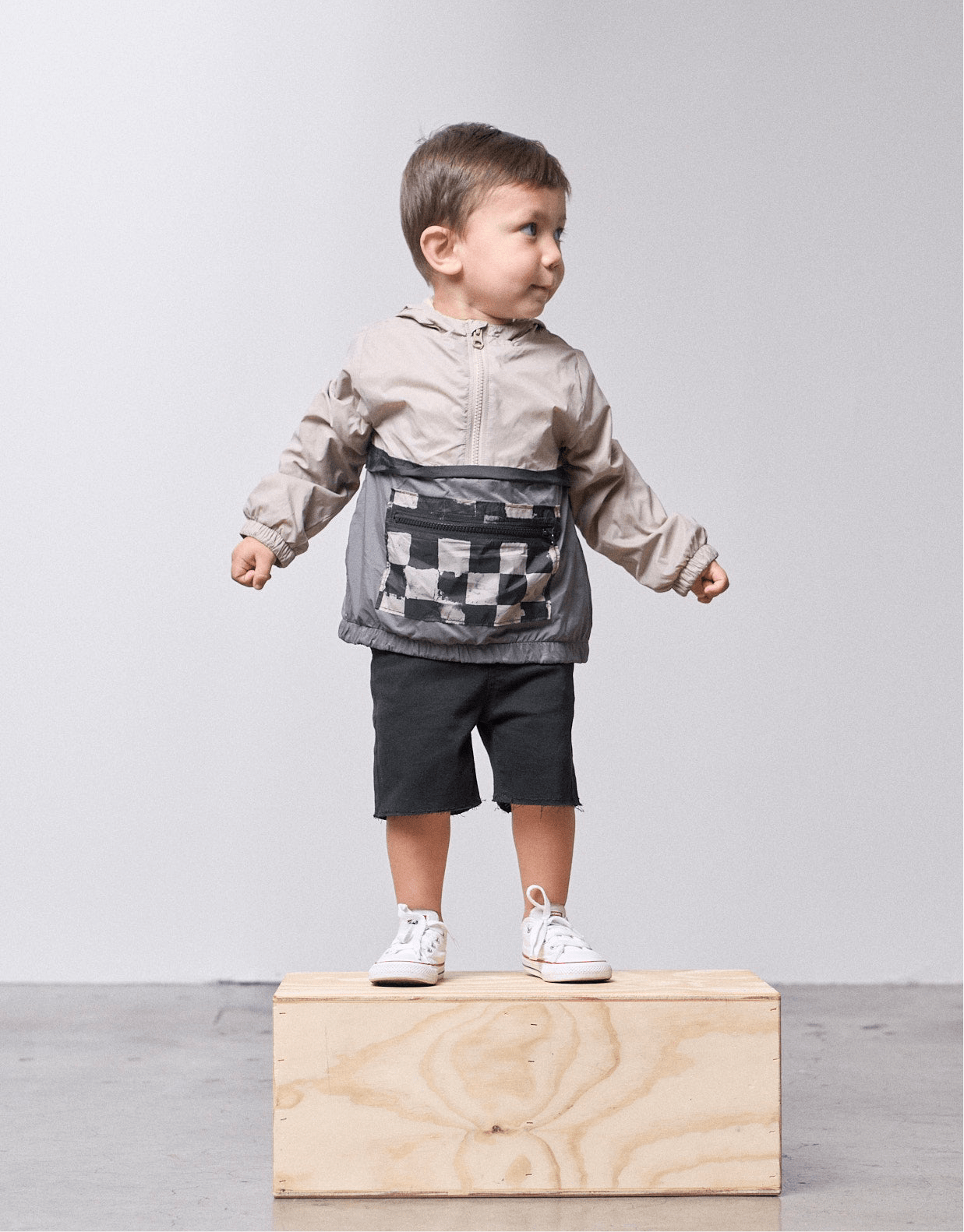Check Block Windbreaker - Little Bipsy