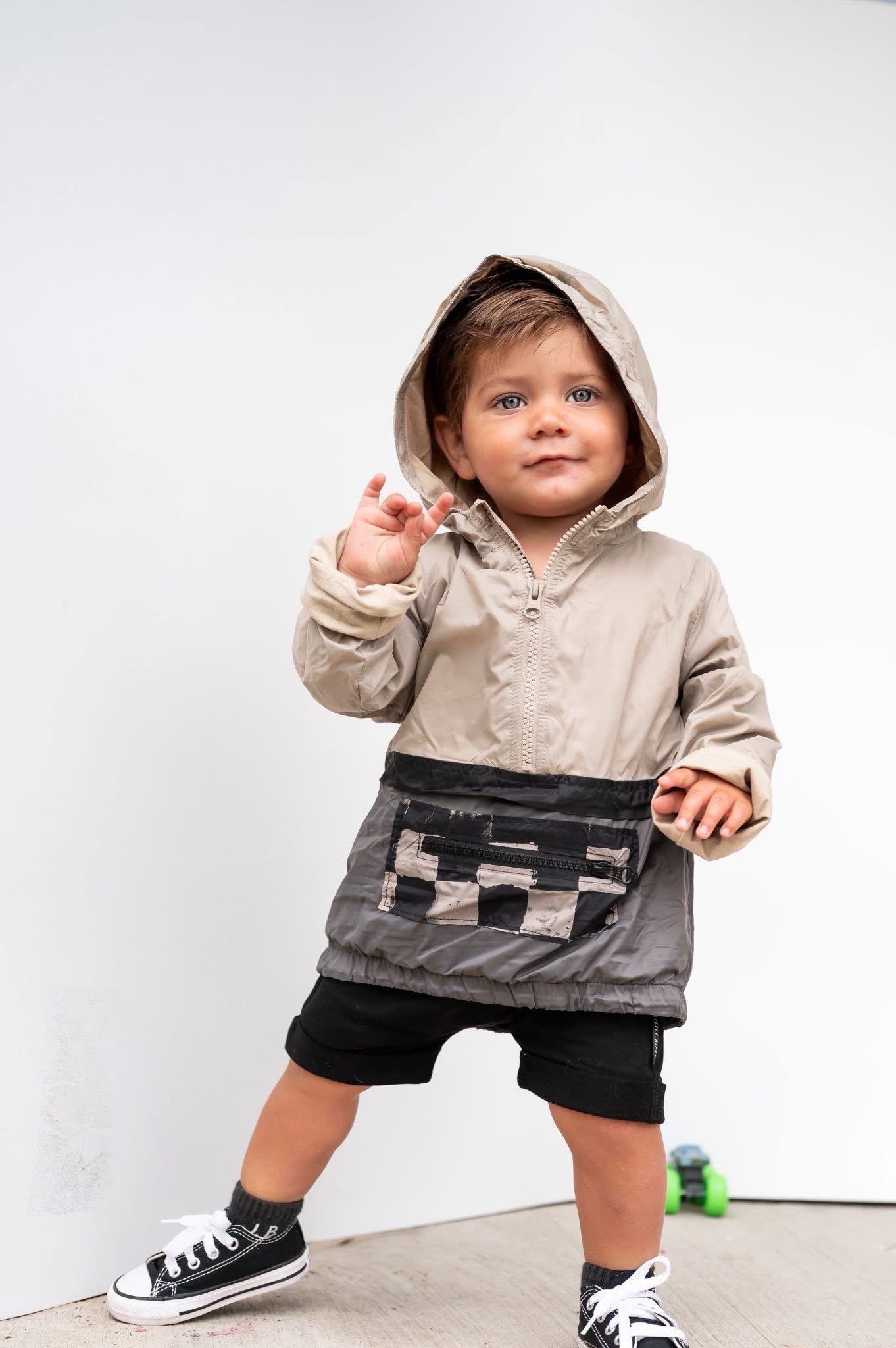 Check Block Windbreaker - Little Bipsy