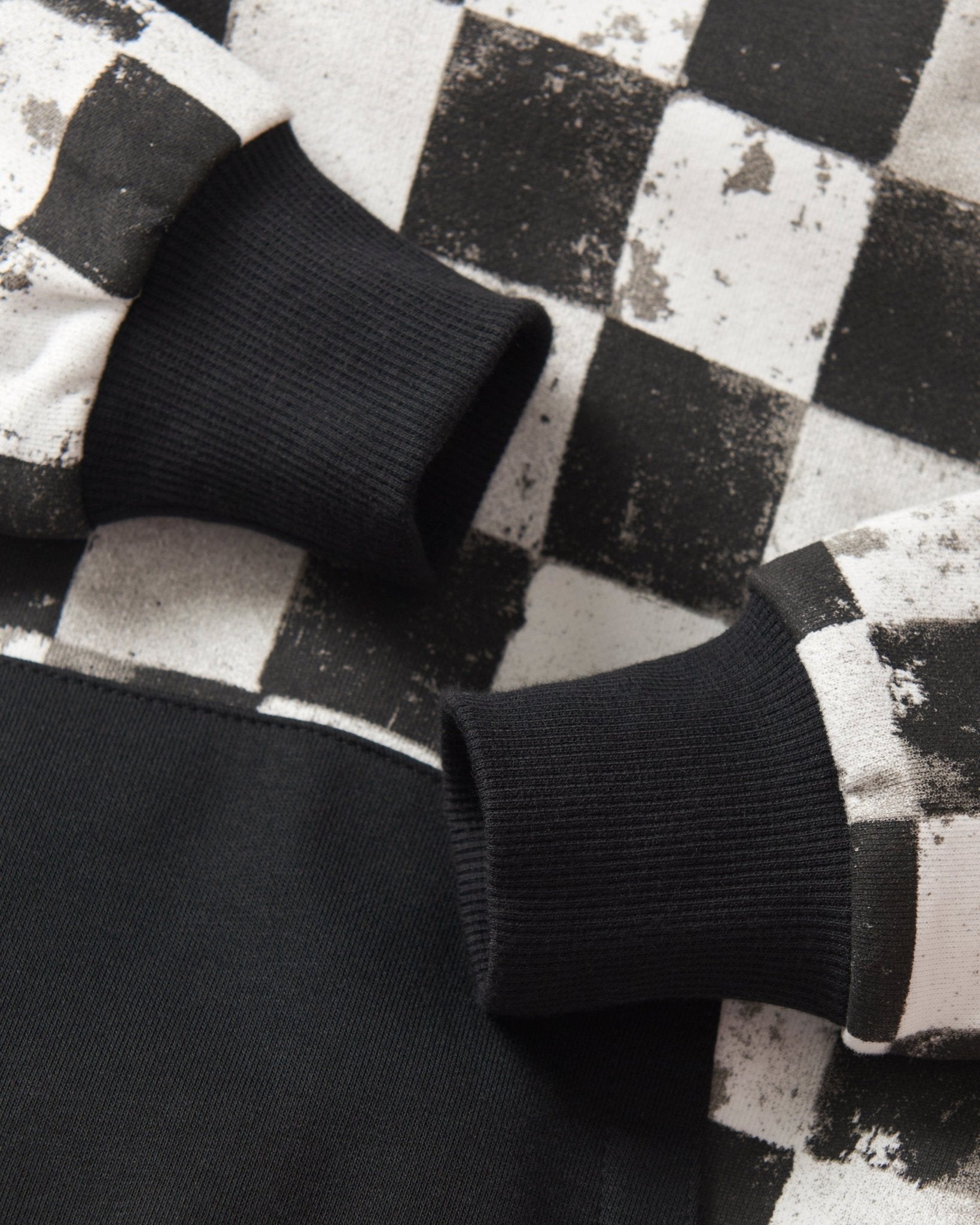 Checkered Hoodie - Black - Little Bipsy
