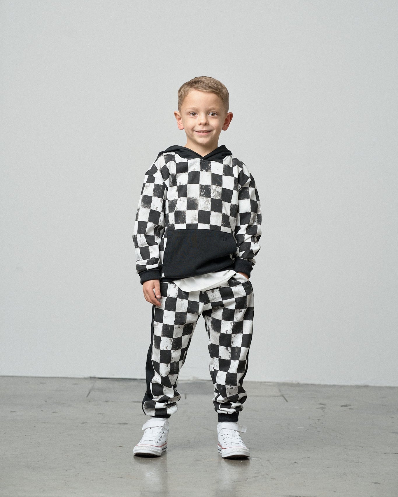 Checkered Sweatpant - Black - Little Bipsy