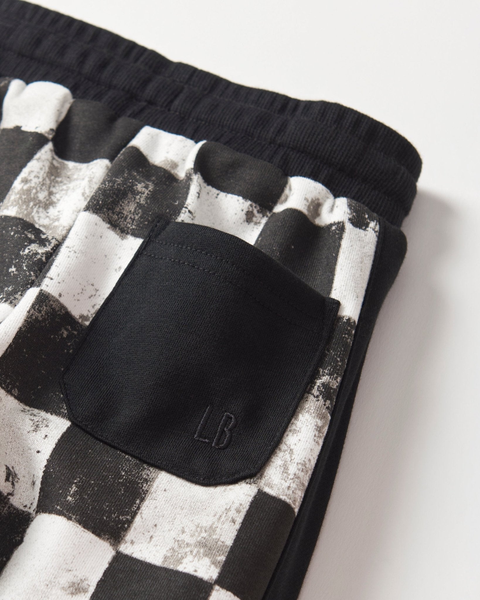 Checkered Sweatpant - Black - Little Bipsy