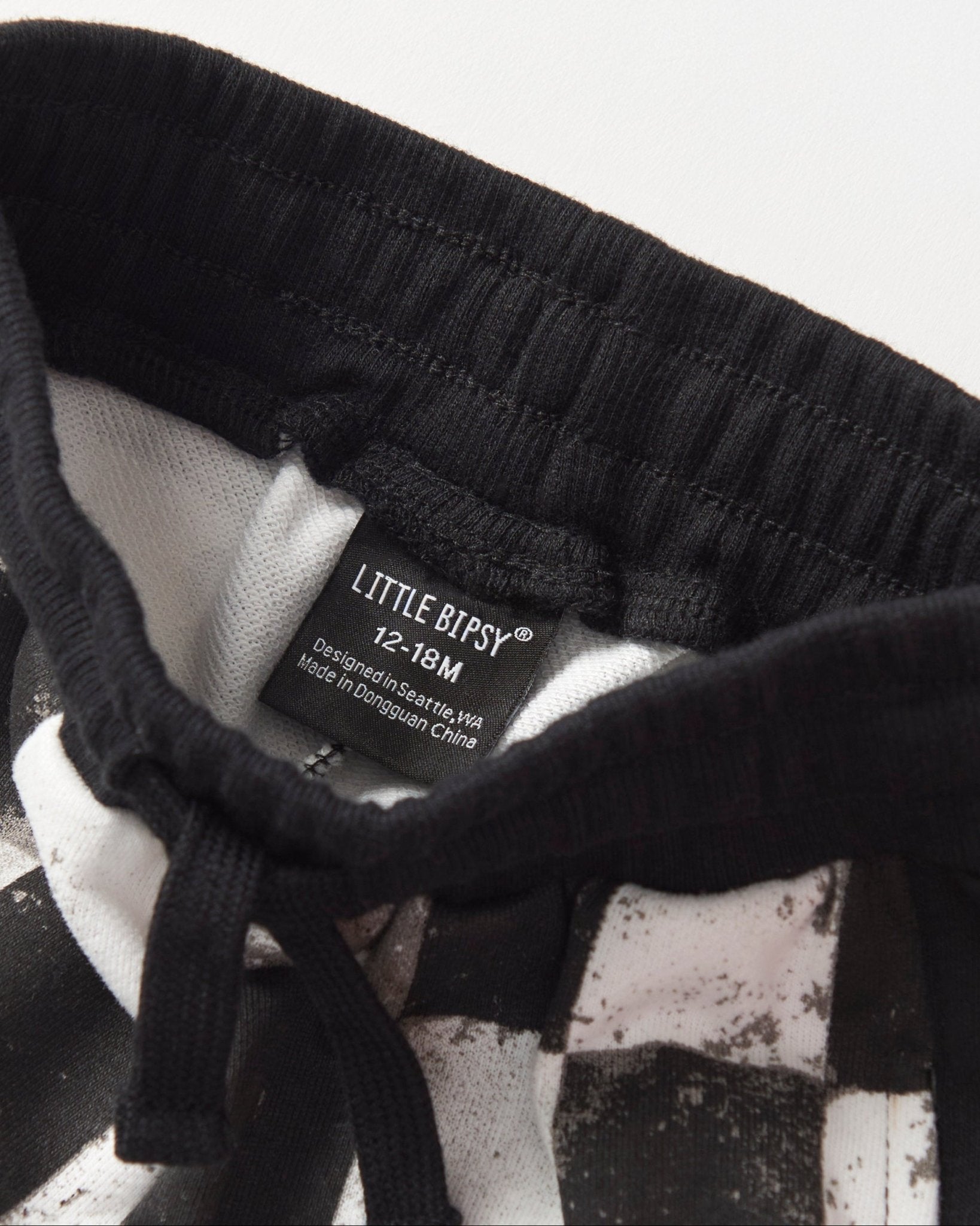 Checkered Sweatpant - Black - Little Bipsy