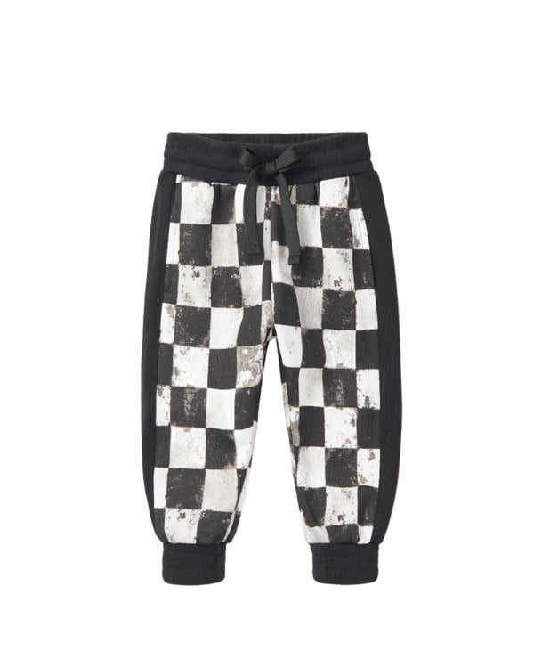 Checkered Sweatpant - Black - Little Bipsy