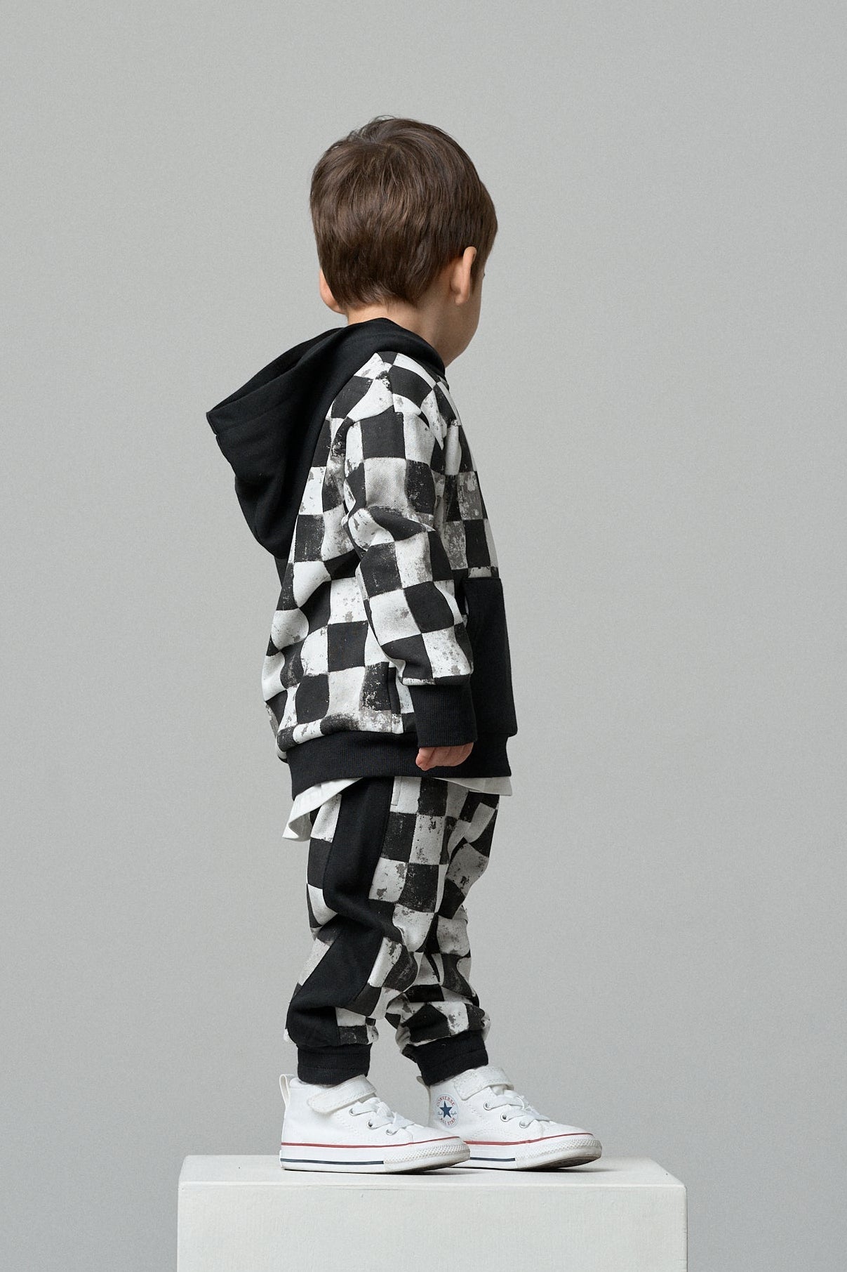 Checkered Sweatpant - Black - Little Bipsy