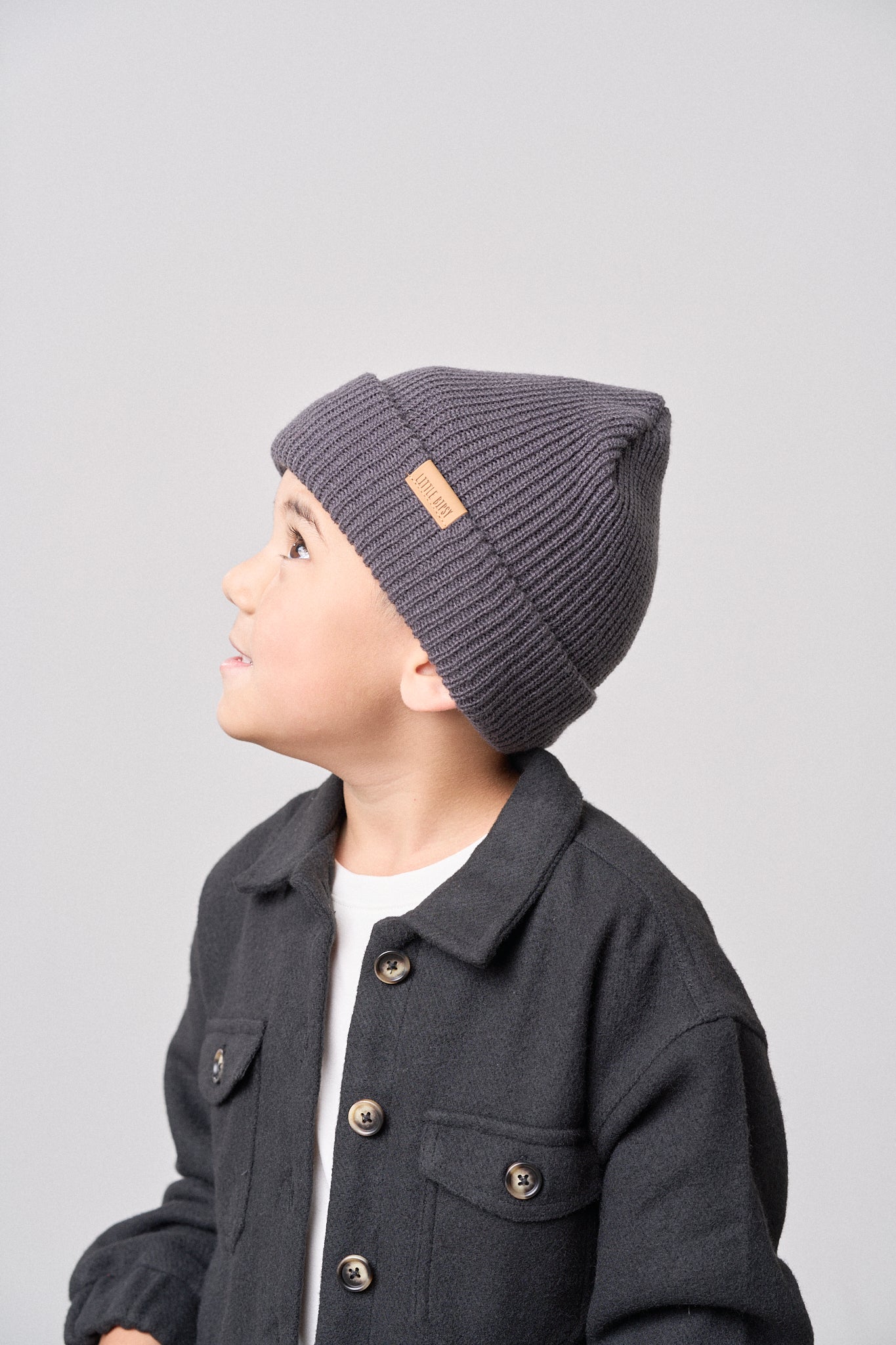 Chunky Knit Beanie - Shadow - Little Bipsy