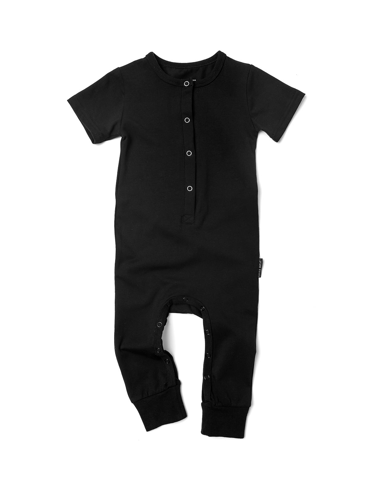Classic Snap Romper - Black - Little Bipsy